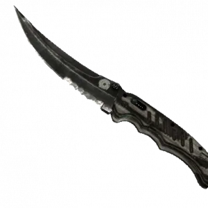 ★ Flip Knife | Black Laminate (Battle-Scarred)