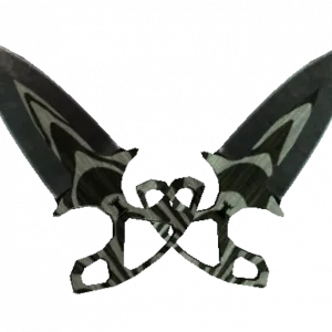 ★ StatTrak™ Shadow Daggers | Black Laminate (Battle-Scarred)