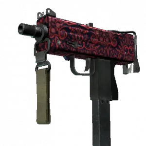 MAC-10 | Red Filigree (Field-Tested)
