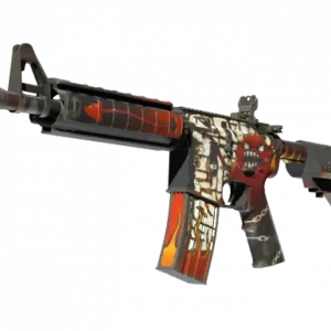 StatTrak™ M4A4 | Hellfire (Well-Worn)