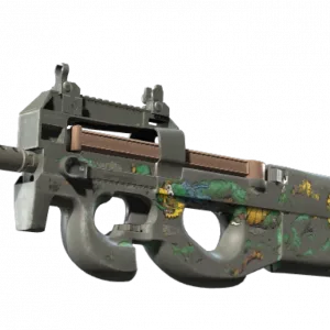 StatTrak™ P90 | Emerald Dragon (Battle-Scarred)