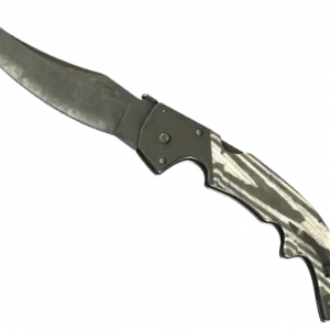 ★ Falchion Knife | Black Laminate (Battle-Scarred)