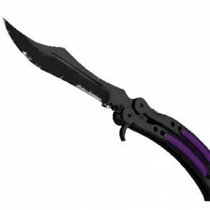 ★ StatTrak™ Butterfly Knife | Ultraviolet (Well-Worn)